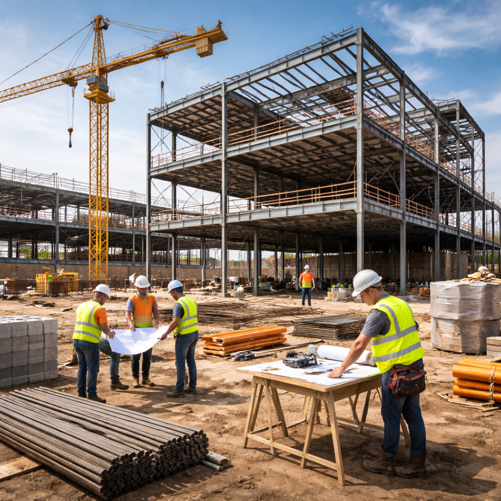 Commercial construction site